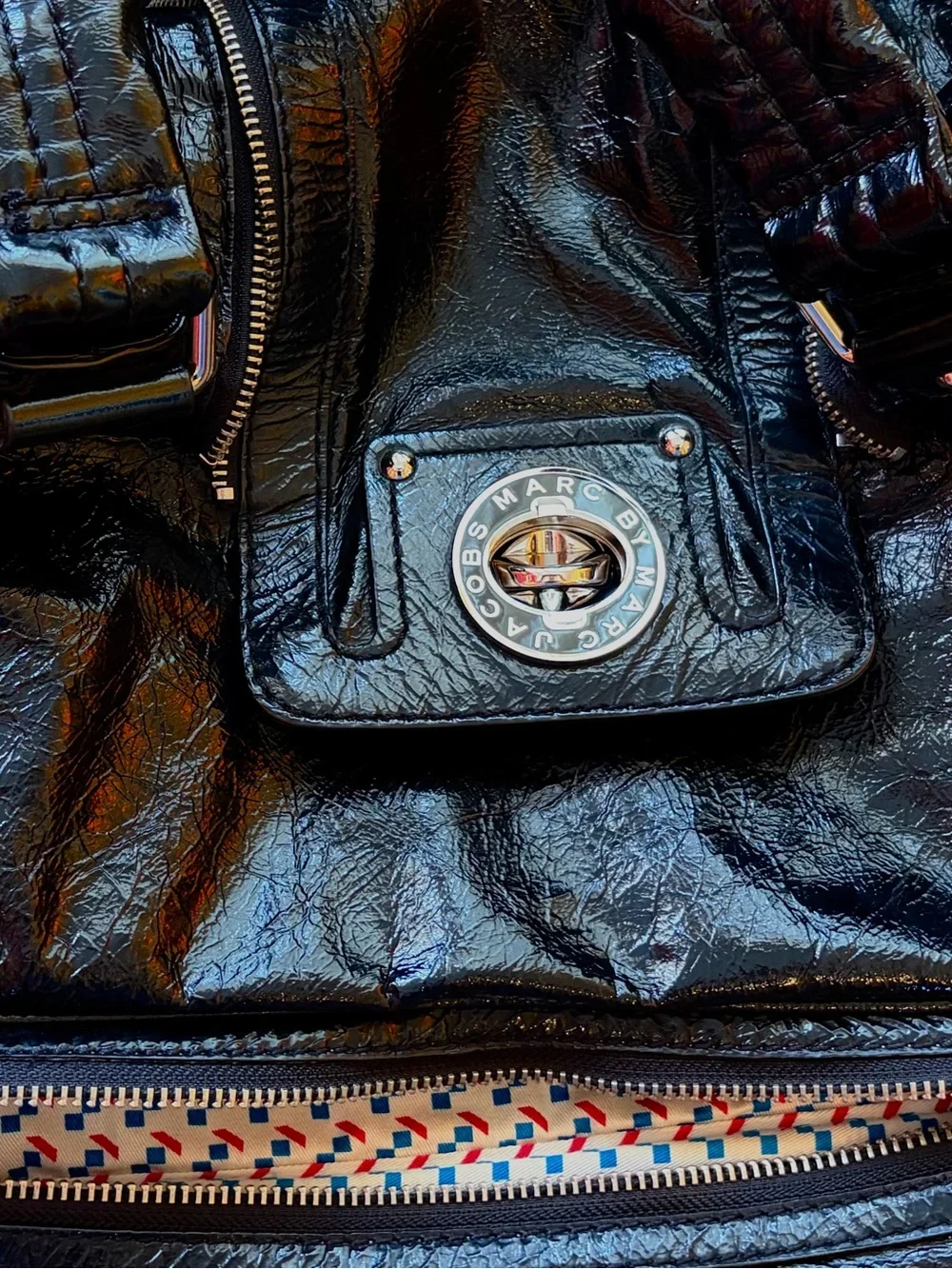 Marc By Marc Jacobs never used Black Patent Leather Tote Satchel